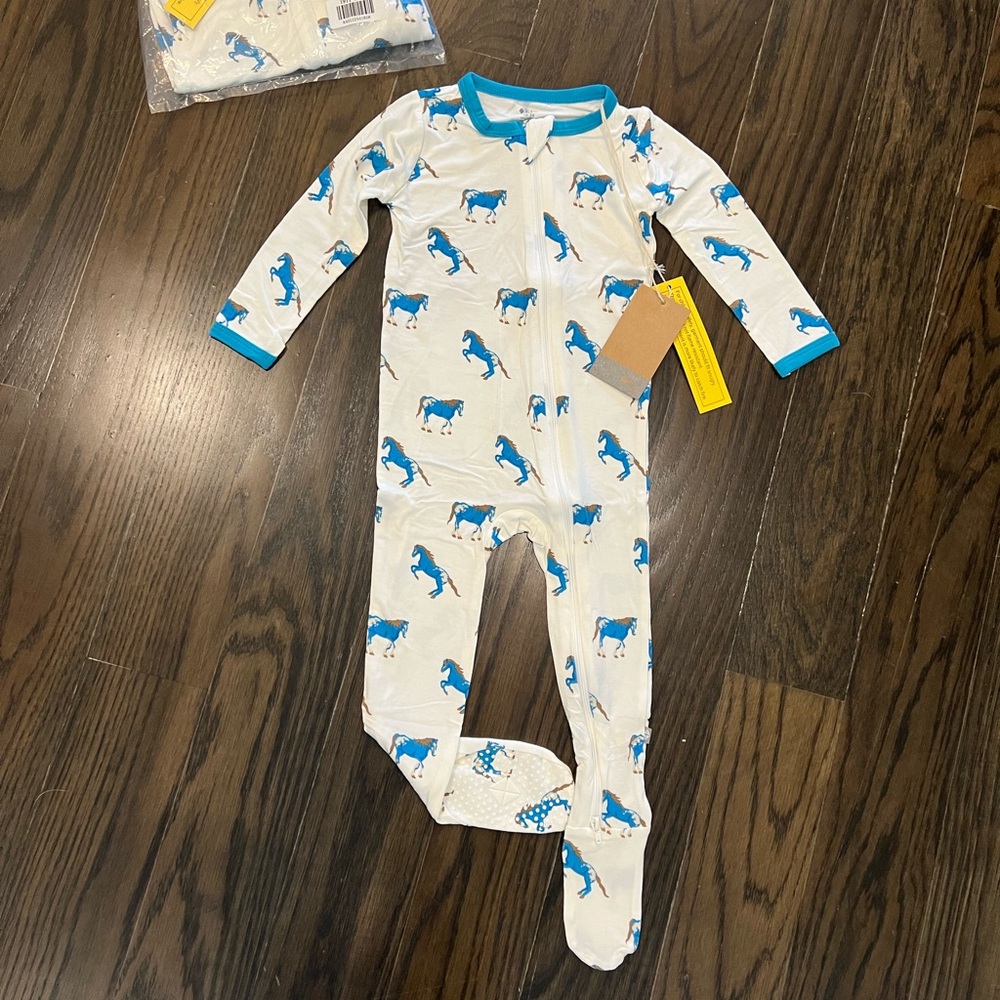 Kyte Horse Print Footie Size 18-24